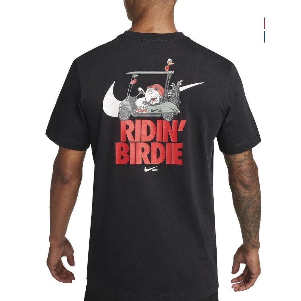 Nike Golf Ridin' Birdie T-Shirt Men's Medium Black Summer Outdoor Party Casual